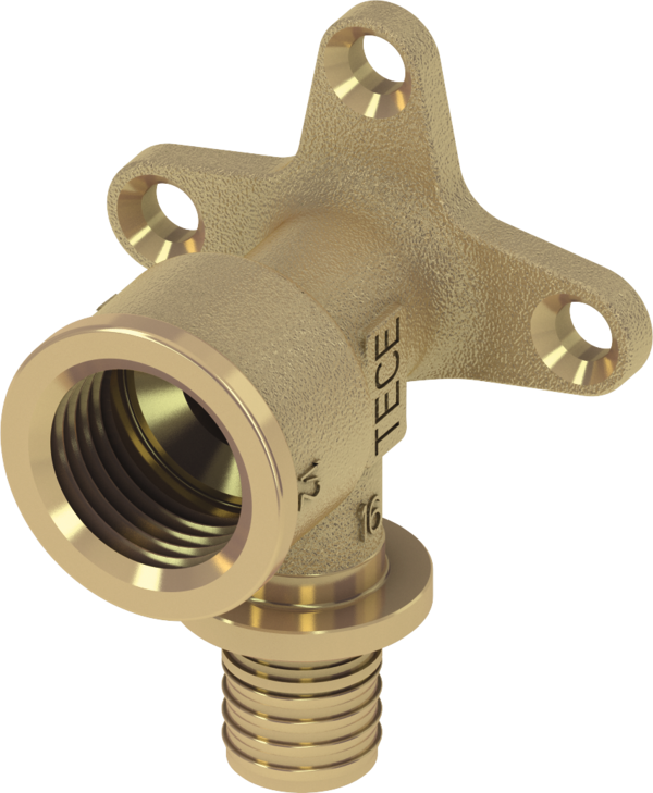 TECEflex muurplaat standaard messing