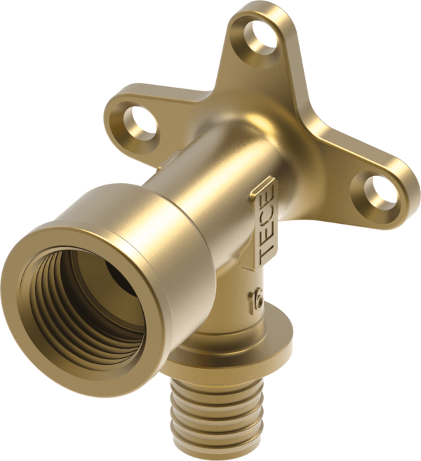 TECEflex muurplaat standard messing uitgang 54 mm lang 16 x 1/2"