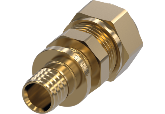 TECEflex overgangskoppeling met knelfitting standaard messing