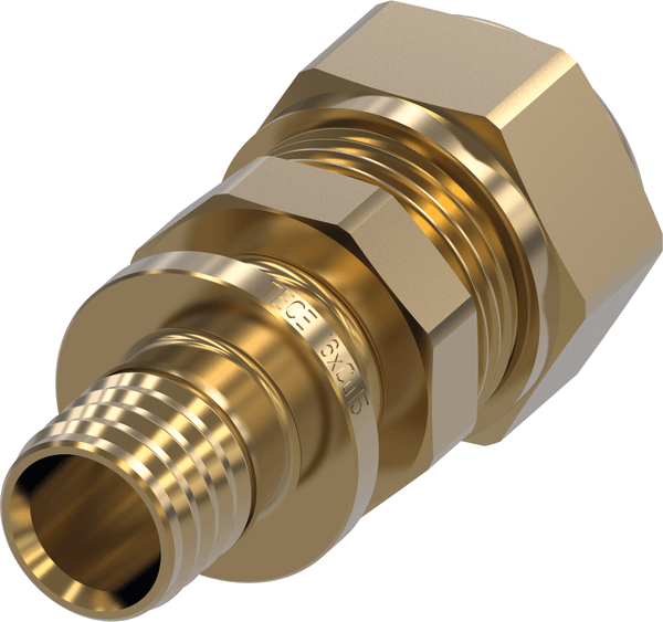 TECEflex overgangskoppeling met knelfitting standaard messing