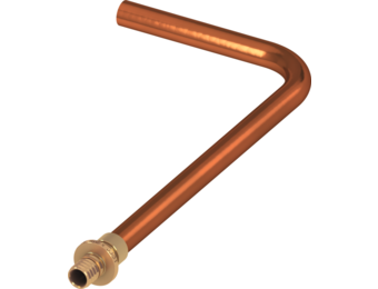 TECEflex overgangsstuk van TECEflex naar koperbuis met 90° bocht afmeting 16 x 15 mm Cu