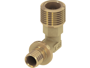 TECEflex puntstuk haaks standaard messing