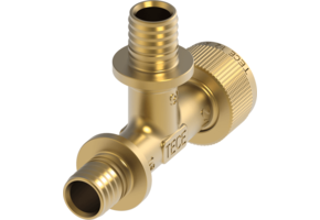 TECEflex snel adapter T-stuk doorgang silicium brons