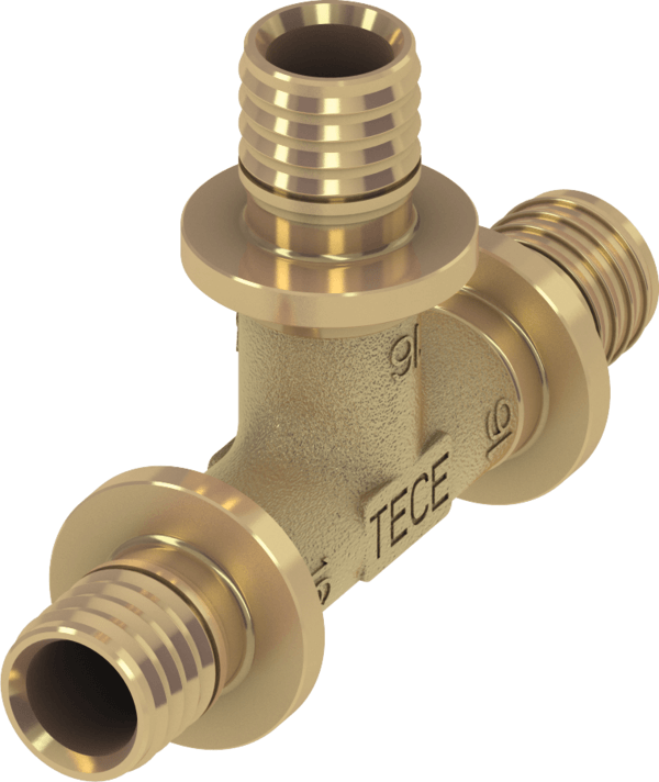 TECEflex T-stuk standaard messing