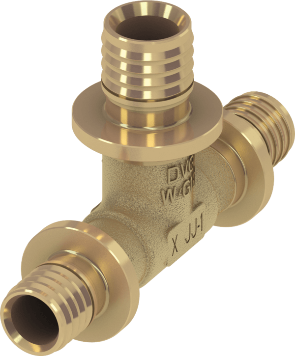 TECEflex T-stuk verlopend silicium brons