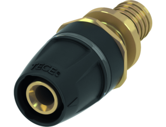 TECElogo-Push overgangsfitting naar TECEflex DR messing