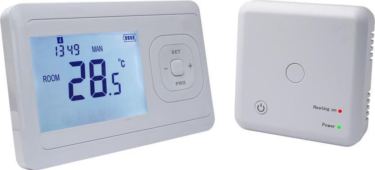 123Heat Draadloze  thermostaat Incl. ontvanger Met wifi