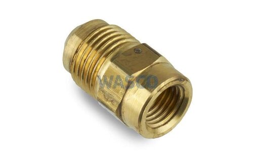 Mueller verloopfitting recht 1/4" inwendig x 3/8" uitwendig SAE