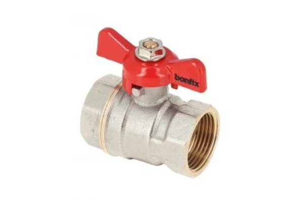 BONFIX KOGELKRAAN 1 INCH BINNENDRAAD X 1 INCH BINNENDRAAD MET VLINDERGREEP PN25 92171