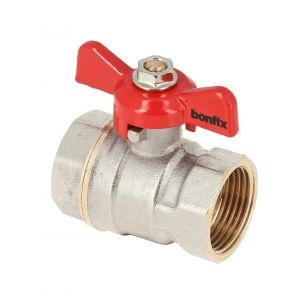 BONFIX KOGELKRAAN 1 INCH BINNENDRAAD X 1 INCH BINNENDRAAD MET VLINDERGREEP PN25 92171