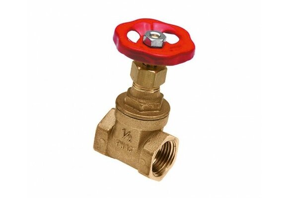Schuifafsluiter rood handwiel bediening drukklasse PN16 2" Bonfix 92835