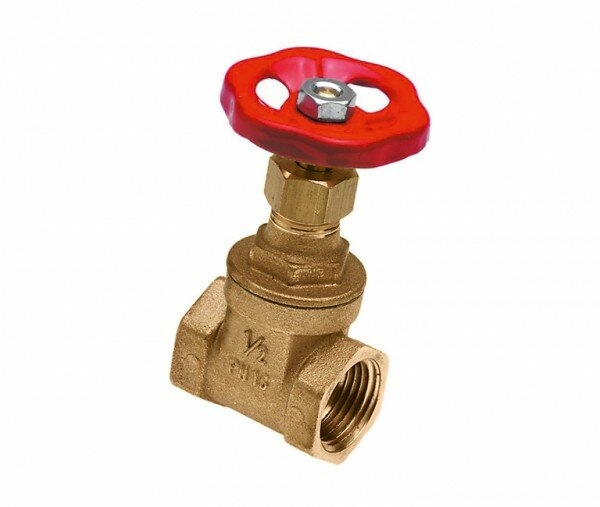 Schuifafsluiter rood handwiel bediening drukklasse PN16 2" Bonfix 92835