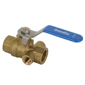 bonfix kogelstopkraan 2x binnendraad met aftap 1/2″