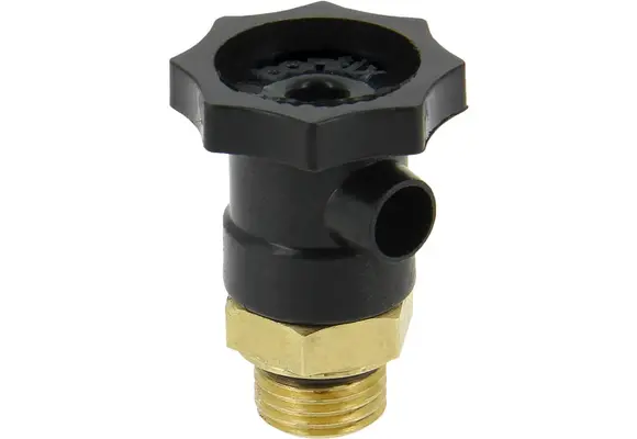 Aftapper met ring voor stopkraan 1/4