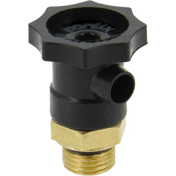 Aftapper met ring voor stopkraan 1/4