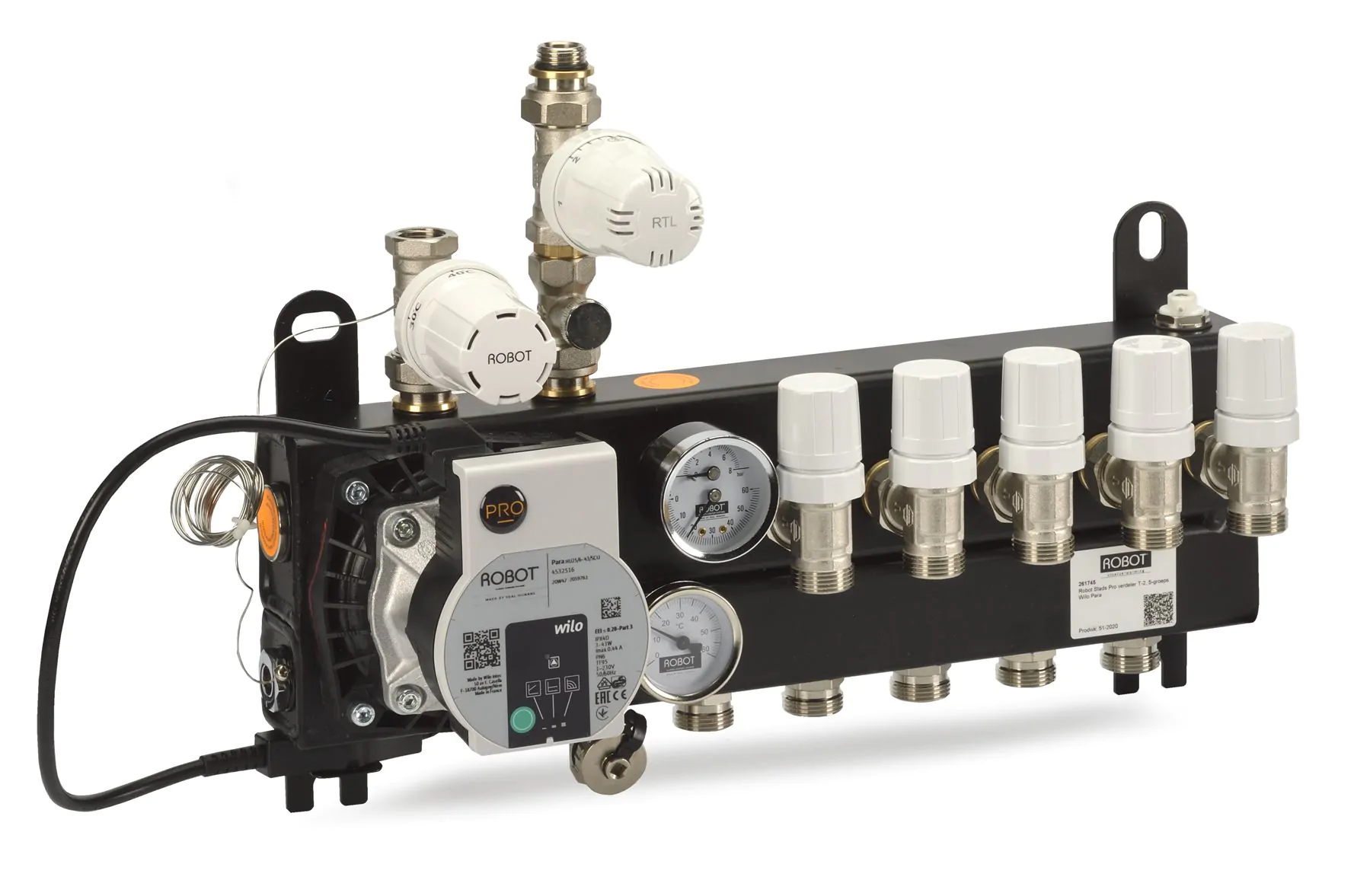 ROBOT Stads Pro verdeler T-2, 4-groeps Wilo Para