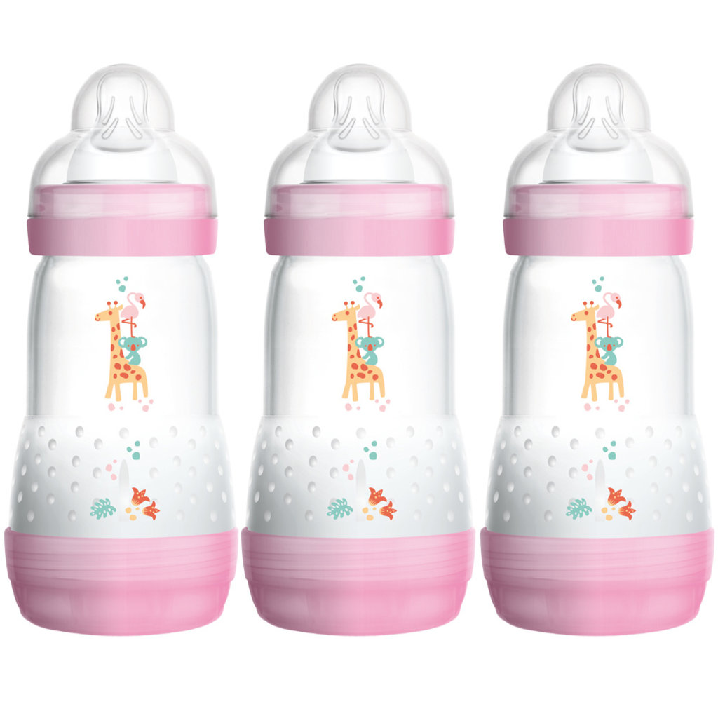 Mam Mam Easy Start Anti-Colic Bottle 260ml 3pk Pink