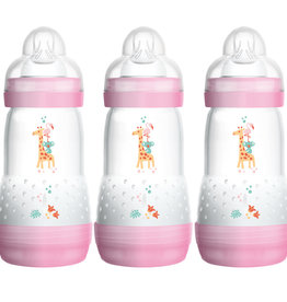 Mam Mam Easy Start Anti-Colic Bottle 260ml 3pk Pink