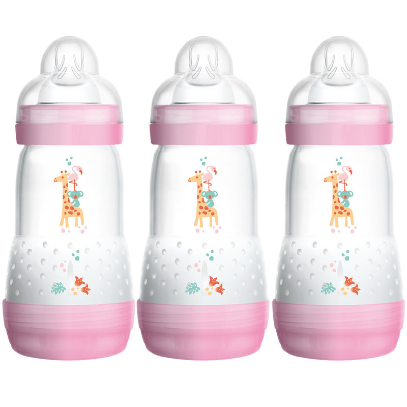 Mam Mam Easy Start Anti-Colic Bottle 260ml 3pk Pink