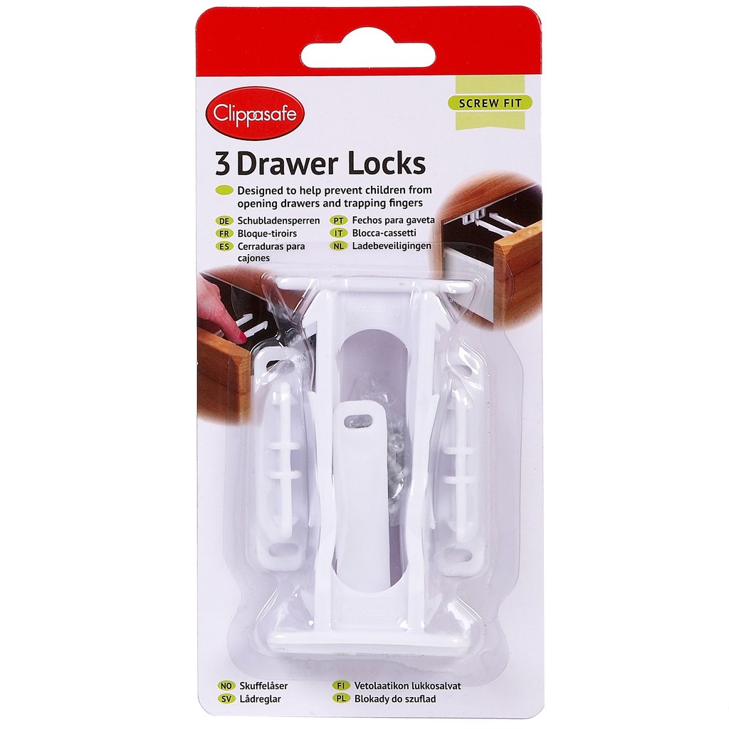 Clippasafe Clippasafe Drawer Locks 3 Pack