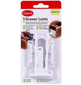 Clippasafe Clippasafe Drawer Locks 3 Pack
