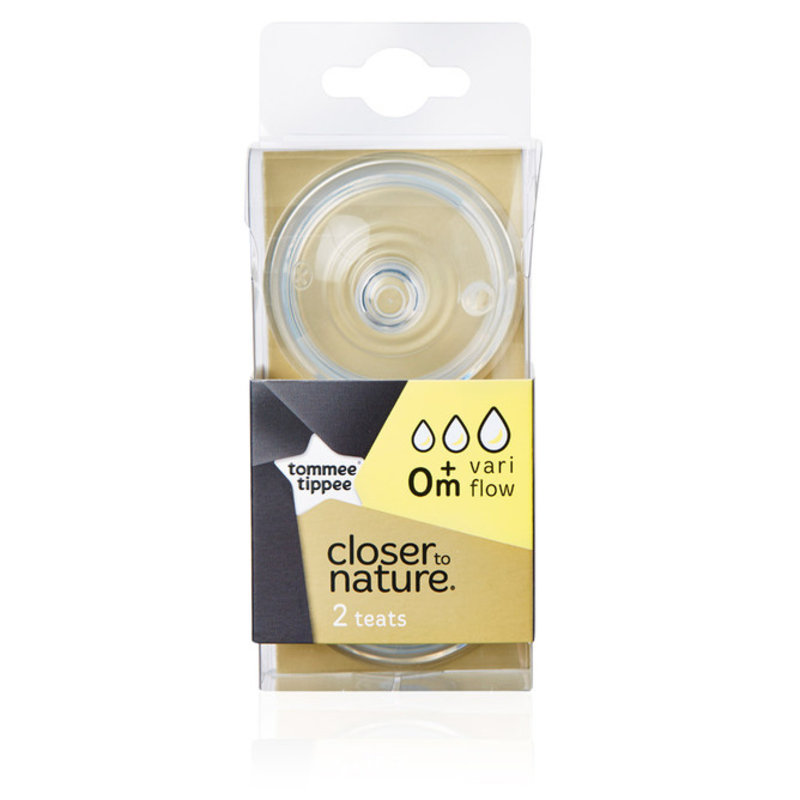 Tommee Tippee Teats Slow Flow - 2pk 0mth+