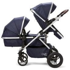Baby Elegance Cupla Duo Twin Travel System Navy