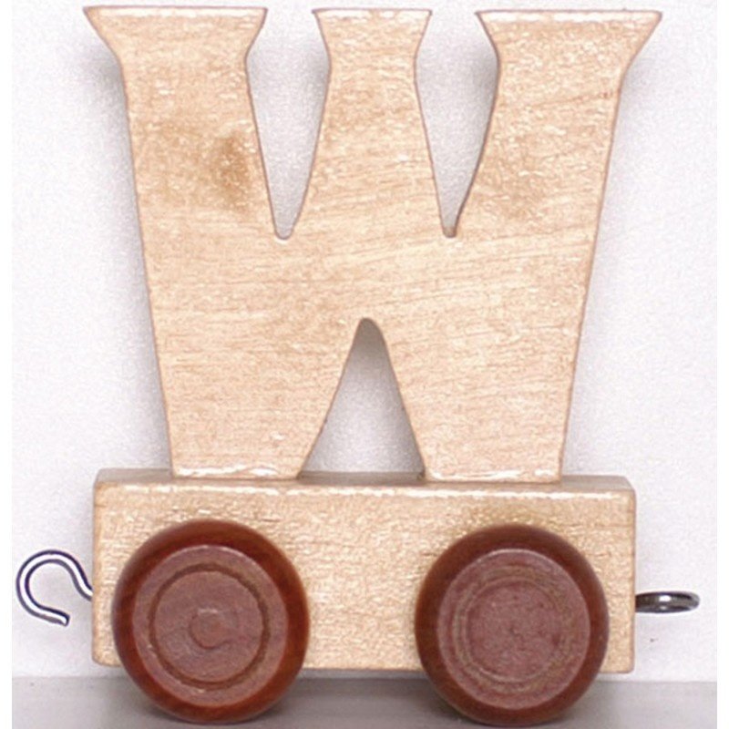 Natural Train Letters - W