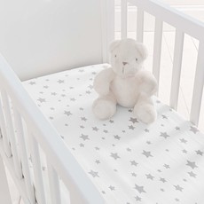 Baby Elegance Baby Elegance 2 Pack Crib Fitted Sheets - Grey Star