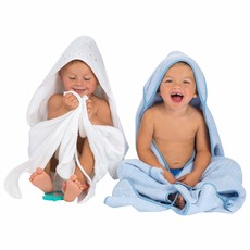 Clevamama Clevamama Apron Baby Bath Towel Blue Cloud