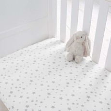 Baby Elegance Baby Elegance 2 Pack CotBed Sheets - Grey Star