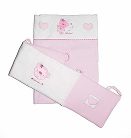 Baby Elegance Star Ted Pink Crib Set