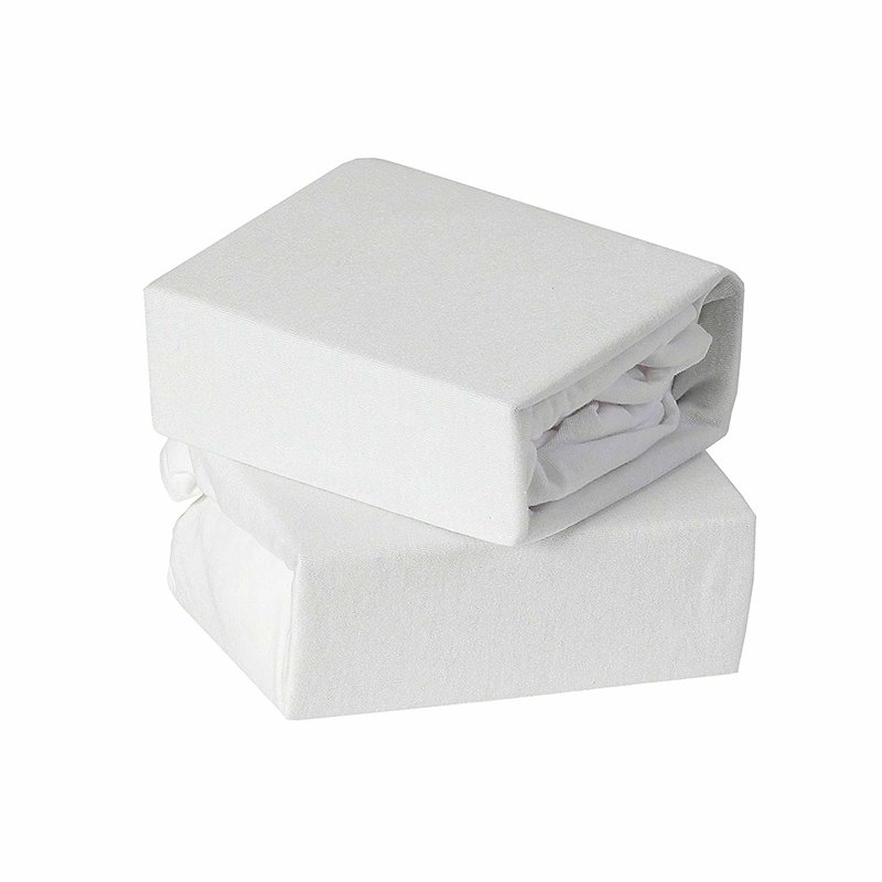 Baby Elegance Baby Elegance 2 Pack Cot fitted Sheets - White