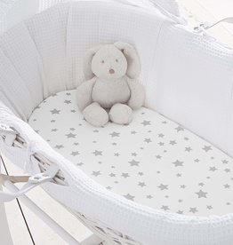 Baby Elegance Baby Elegance 2 Pack Moses Fitted Sheet - Grey Star