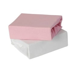 Baby Elegance Baby Elegance 2 Pack Cot Fitted Sheets - Pink