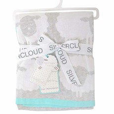 SILVER CLOUD COUNTING SHEEP PRAM BLANKET