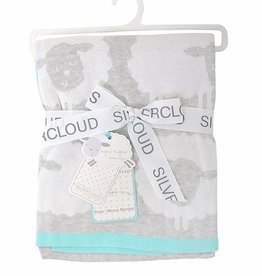 SILVER CLOUD COUNTING SHEEP PRAM BLANKET