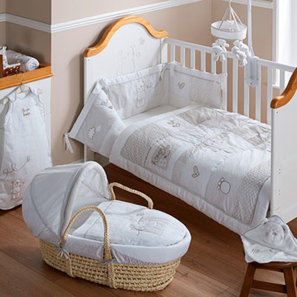 B Is For Bear Crib Set White Baby Zone