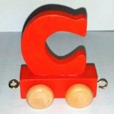 Coloured Train Letter - C