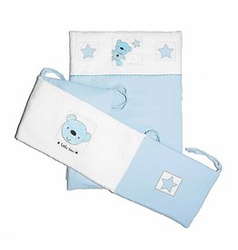 Baby Elegance Star Ted Blue Crib Set