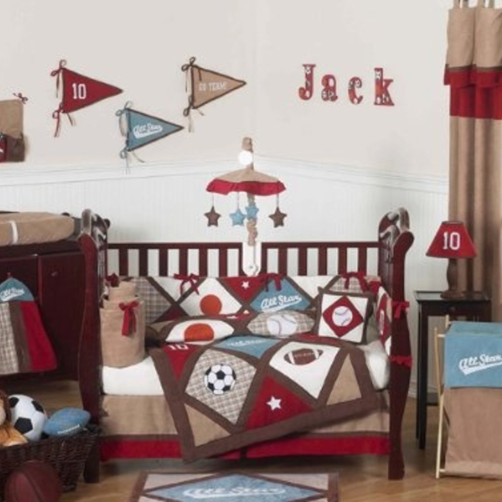 soccer crib bedding