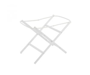 white folding moses basket stand