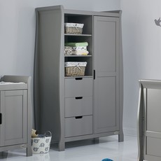 Obaby Obaby Stamford Double Wardrobe - Warm Grey
