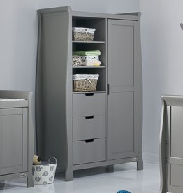 Obaby Obaby Stamford Double Wardrobe - Warm Grey