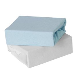Baby Elegance Baby Elegance 2 Pack Travel Cot Fitted Sheet - Blue