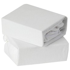 Baby Elegance Baby Elegance 2 Pack Moses Fitted Sheet - White