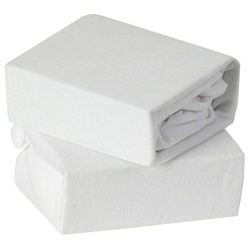 Baby Elegance Baby Elegance 2 Pack CotBed Fitted Sheets - White