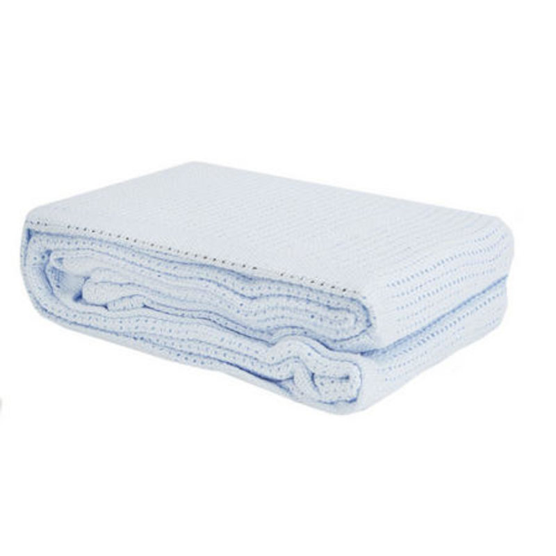 Baby Elegance Cellular Pram Blanket Blue 75x100cm