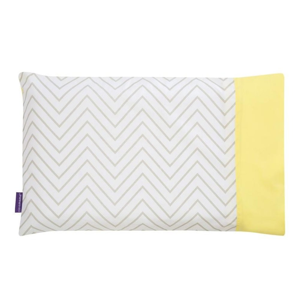 Clevamama Clevamama Clevafoam Baby Pillow Case Grey/Yellow