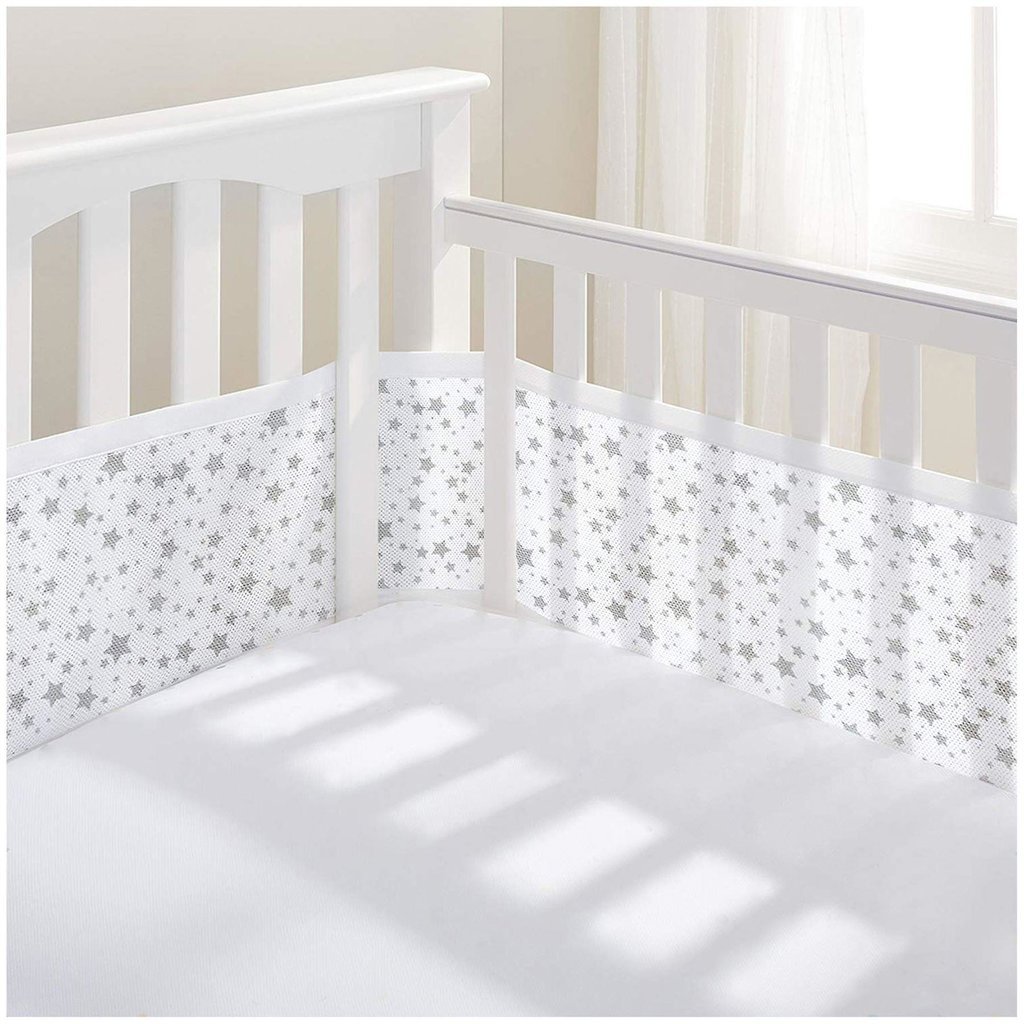 Breathable Mesh  Cot Liner Twinkle Grey